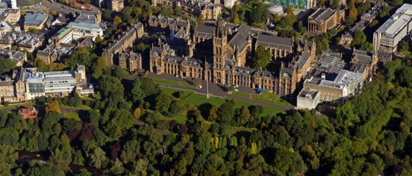 Aerial view of the Gilmorehill campus