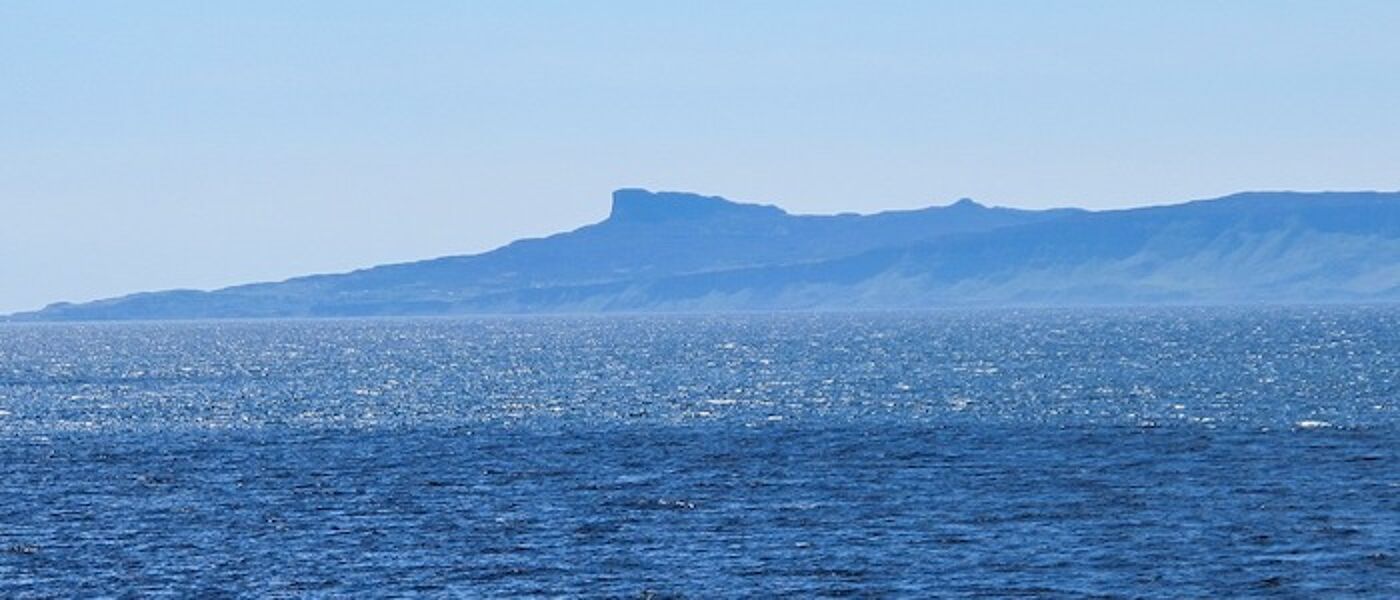 Island view from the sea