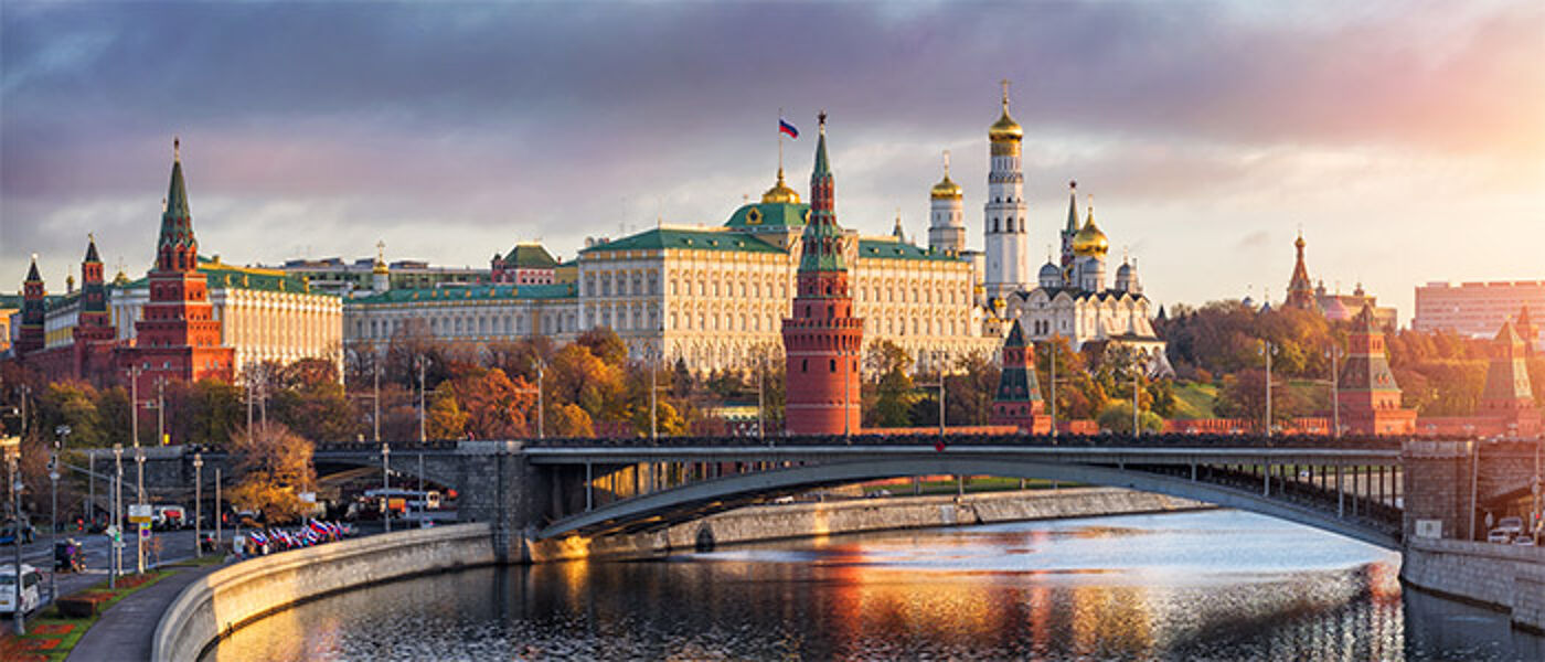 Morning over the Moscow Kremlin in the sun