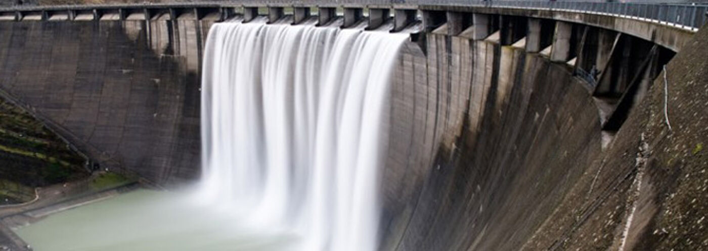 cascade from a hydroelectric plant