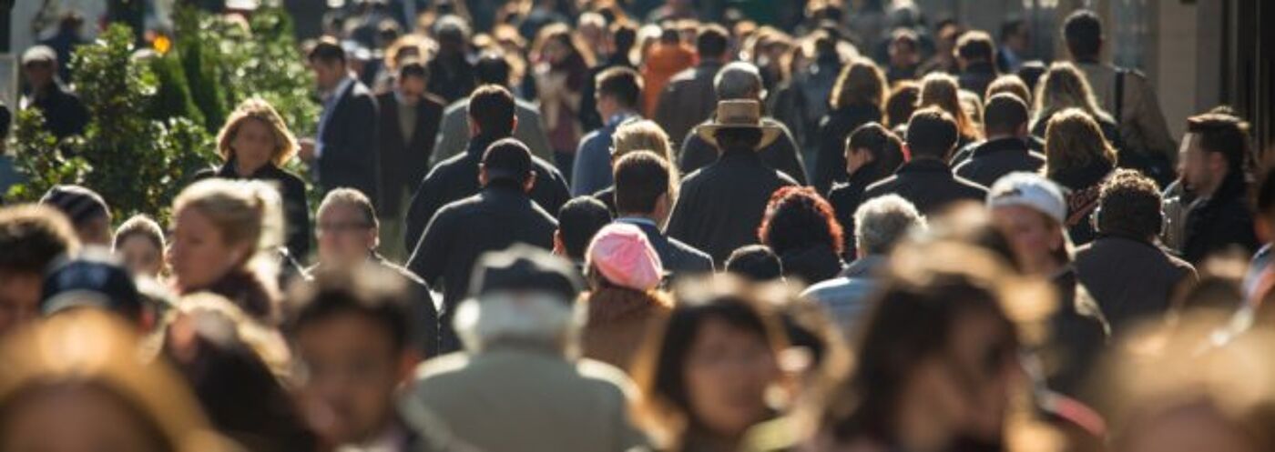 crowded city street