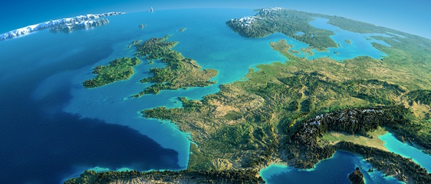 Aerial view of earth