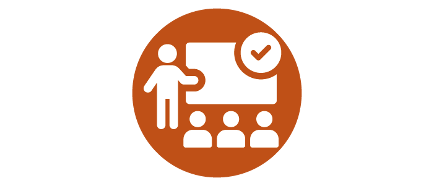 Person conducting a training session