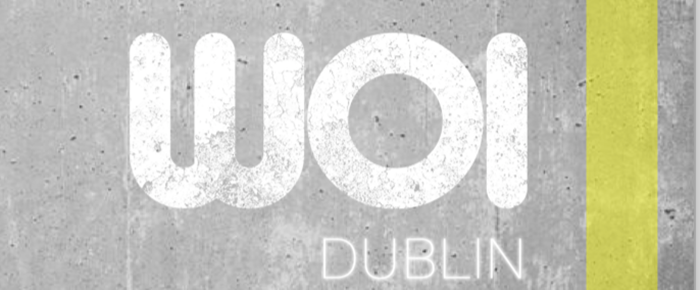 Logo for Dublin World of Illusion. The letter 