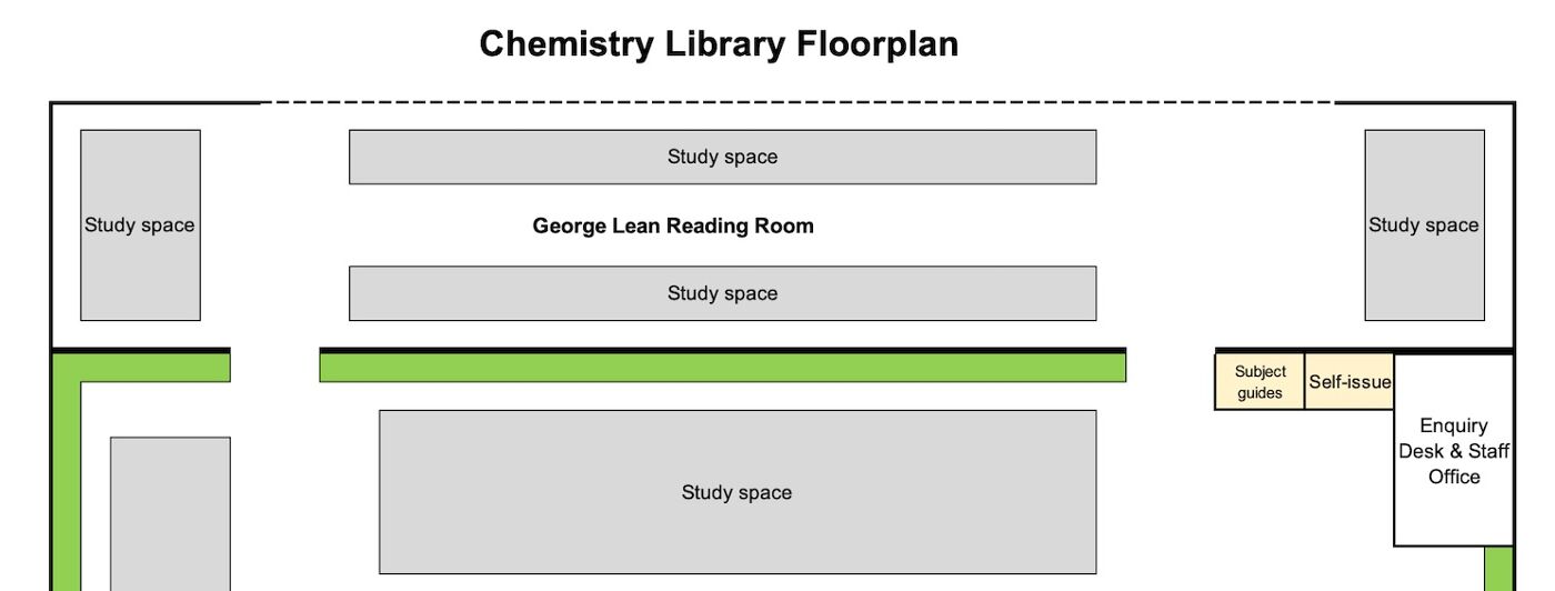 Floor plan if the Chemistry library