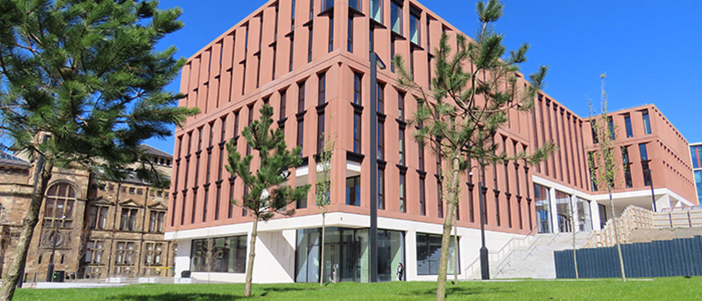 External view of the Adam Smith Building at the University of Glasgow