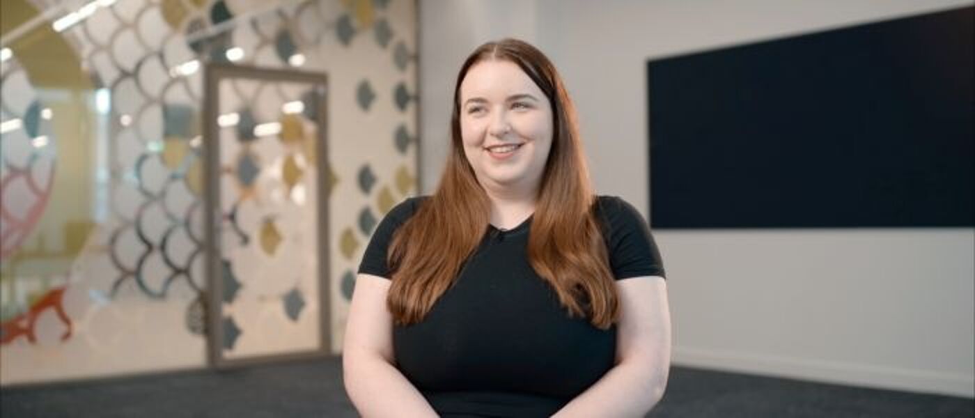 A student sitting in a room in the ARC