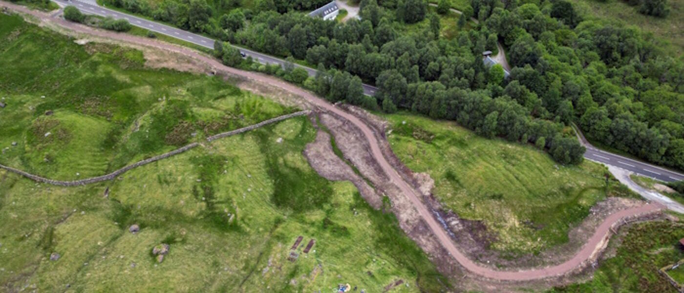 Drone shot of Glencoe Road