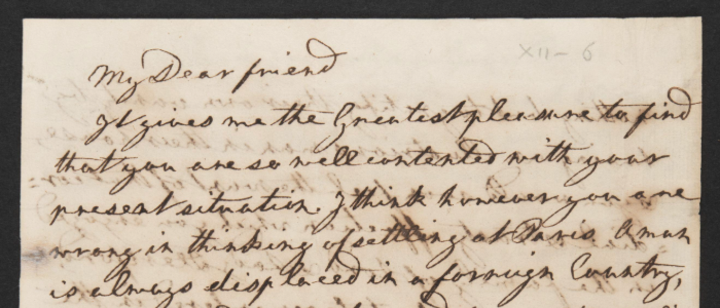 Letter to David Hume to Adam Smith Source: Amy Laux