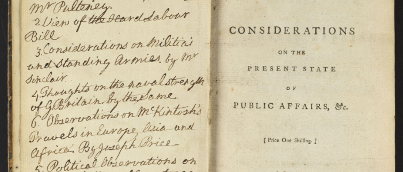 Pamphlets on current Affairs with Adam Smith Source: Amy Laux