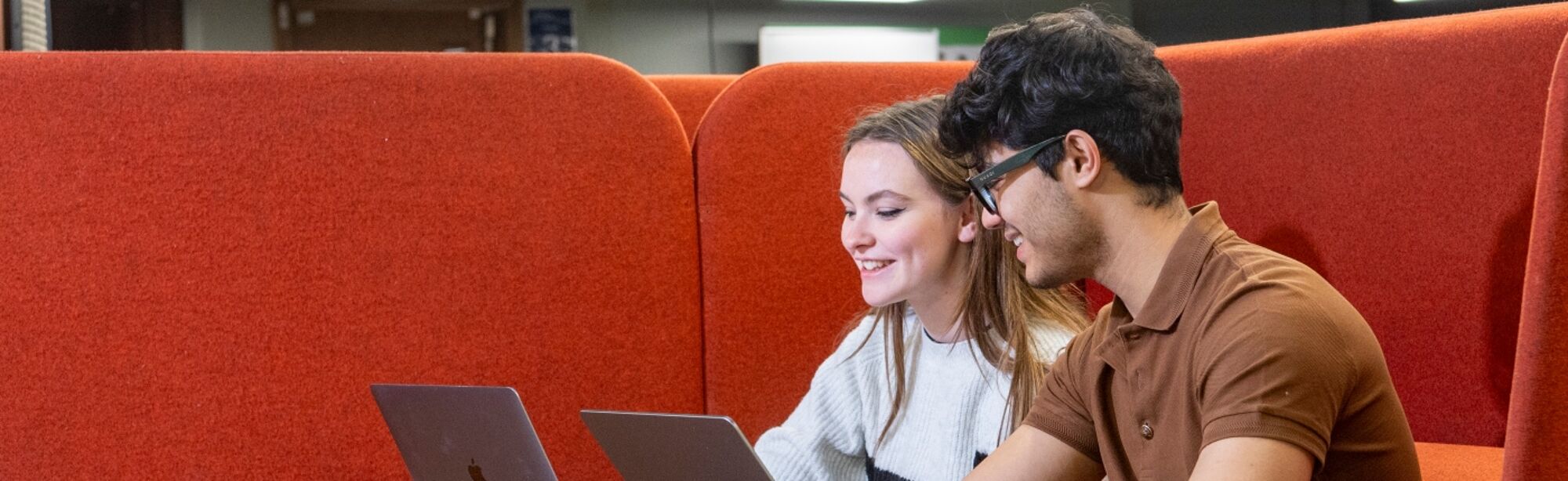 Students studying in the Library