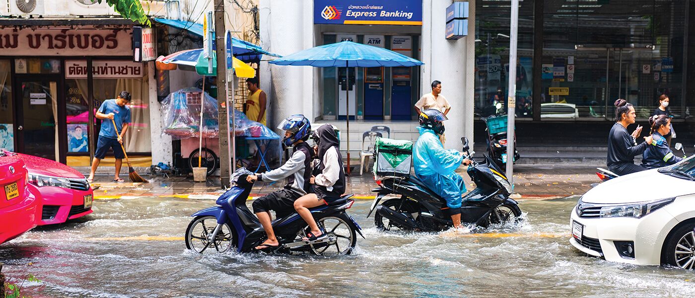 flooded road