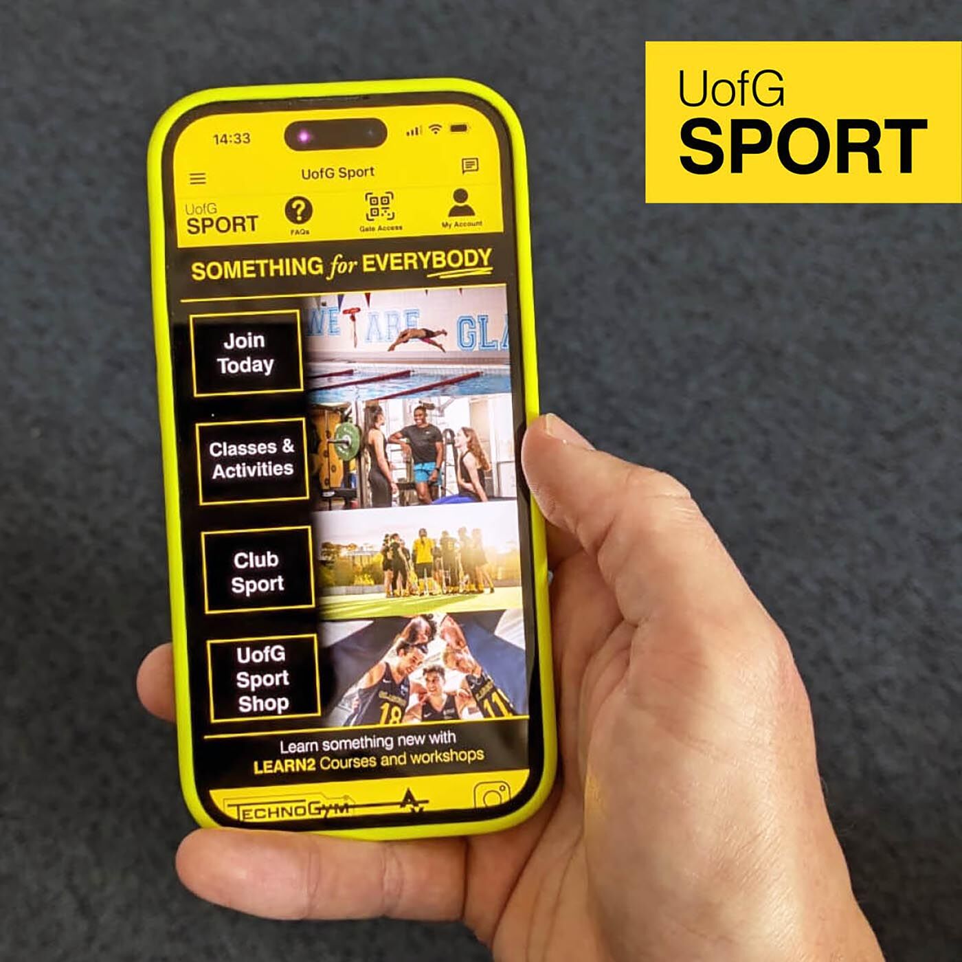 Download the UofG Sport App today!