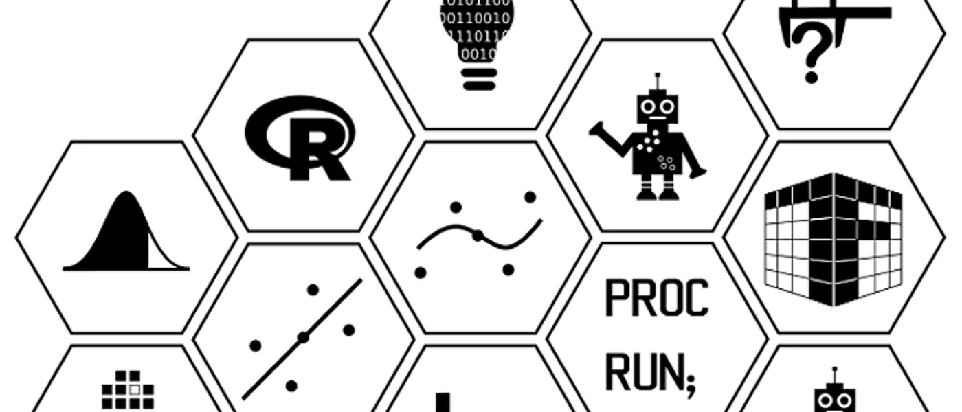 White and black graphic with various images