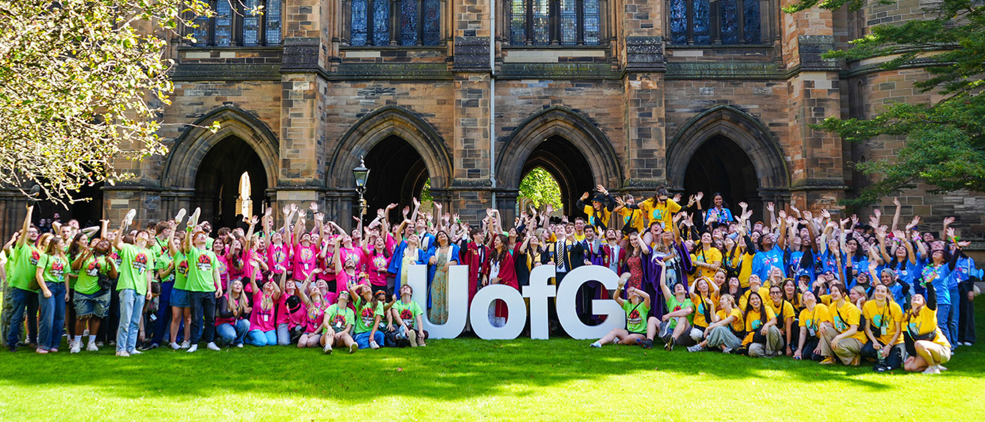 Student helpers in cloisters 2024