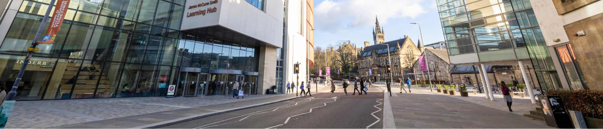 image of the JMS and University tower from university avenue