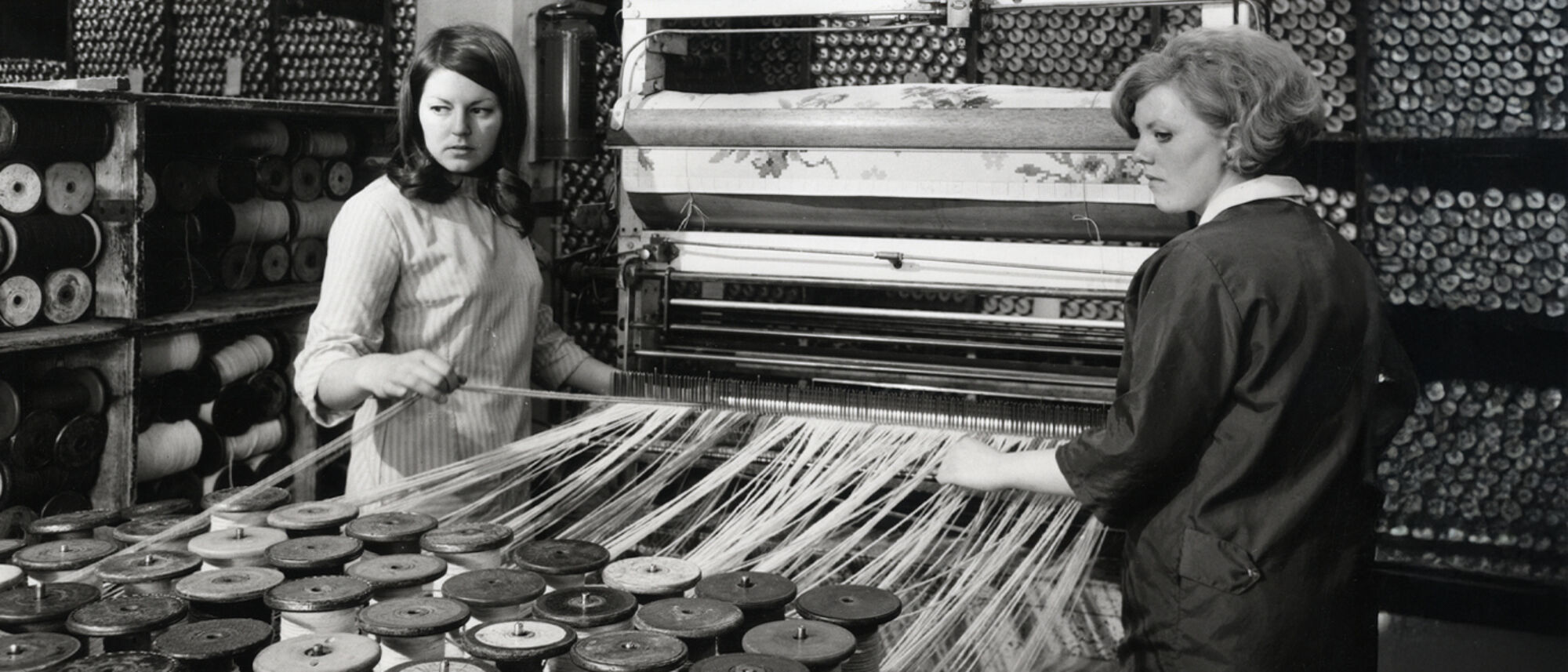 Women working in textile factory in Glasgow