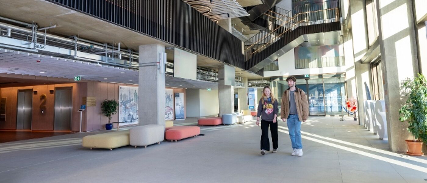Students at the Adam Smith Building