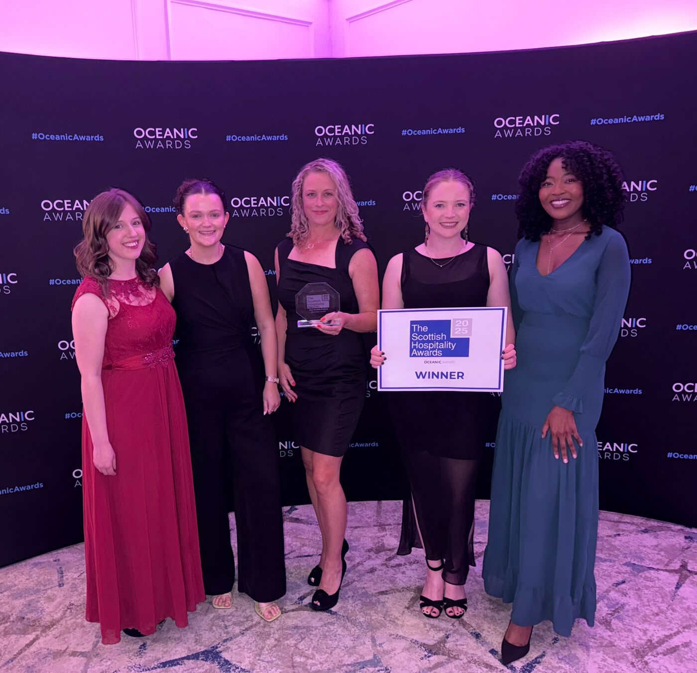 Photograph os the GSF team holding the award for Best Scottish Festival 2025.