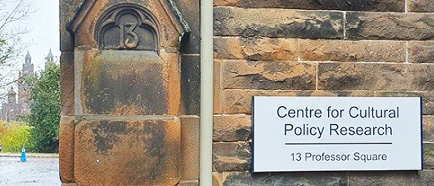 Centre for Cultural Policy Research Sign on Sandstone Building