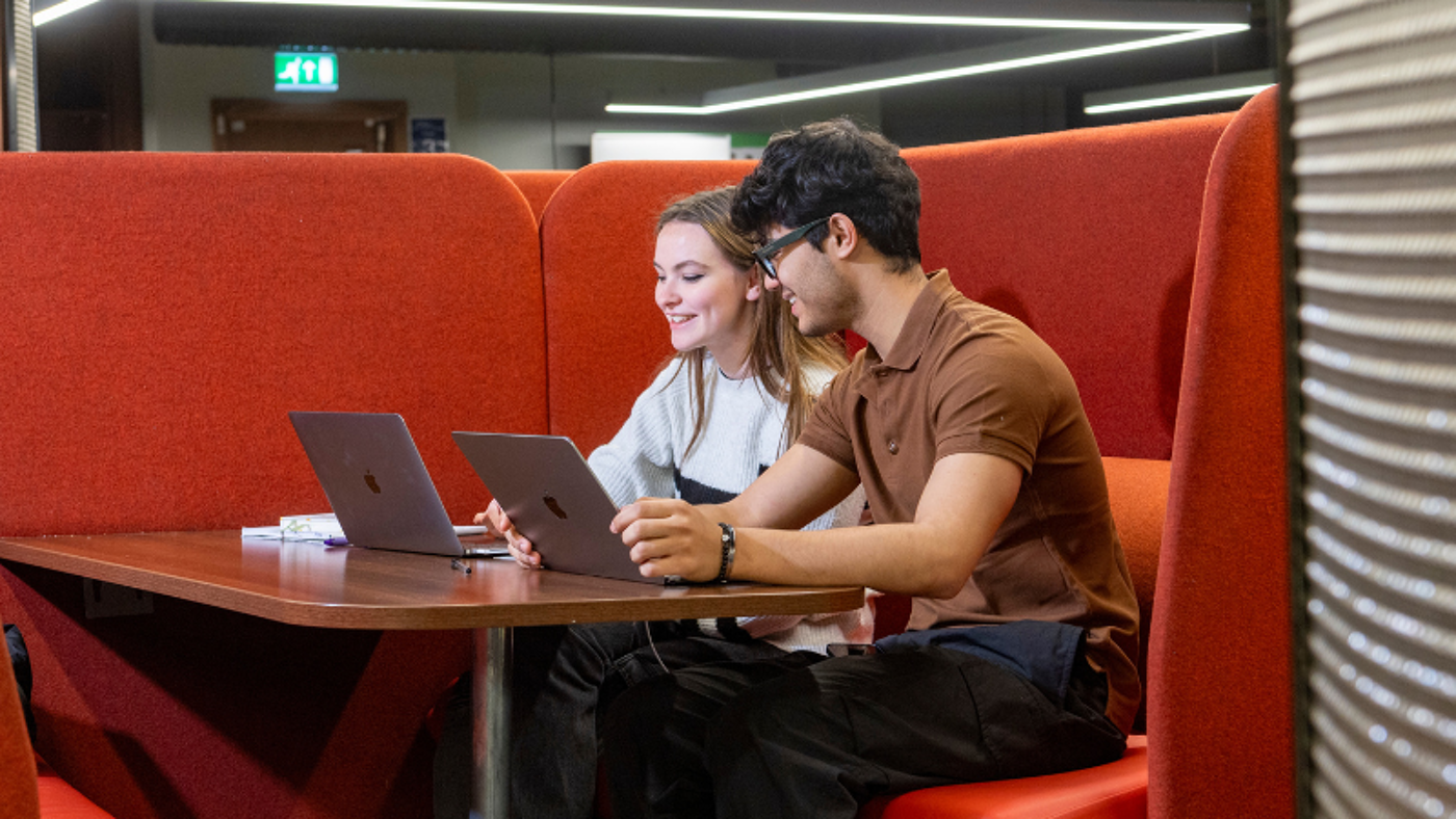 Students studying in the Library
