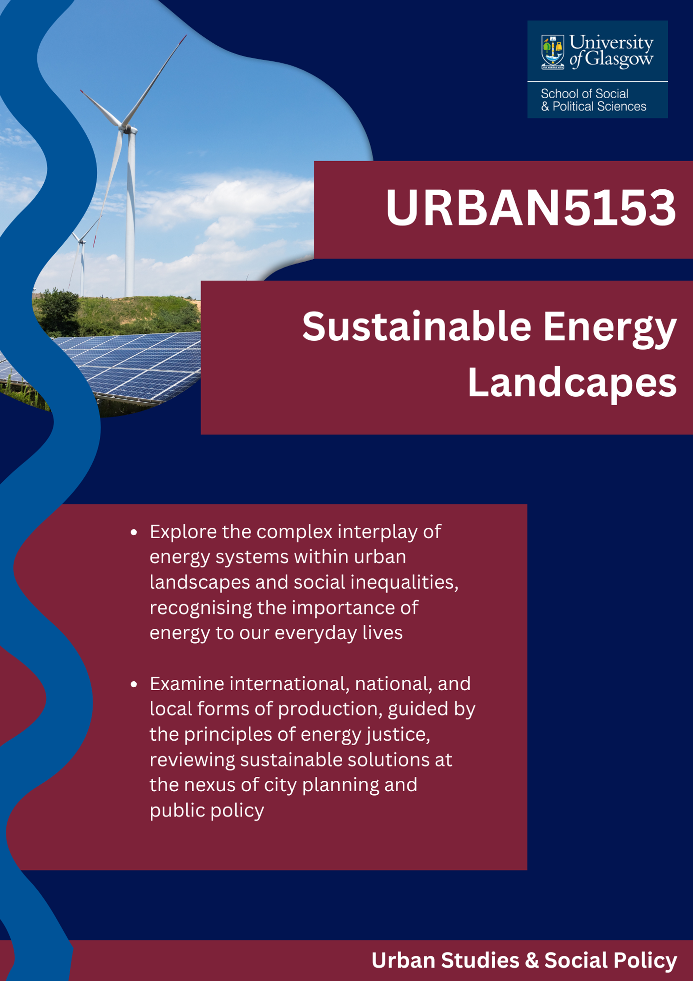 Course description for Sustainable Energy Landscapes