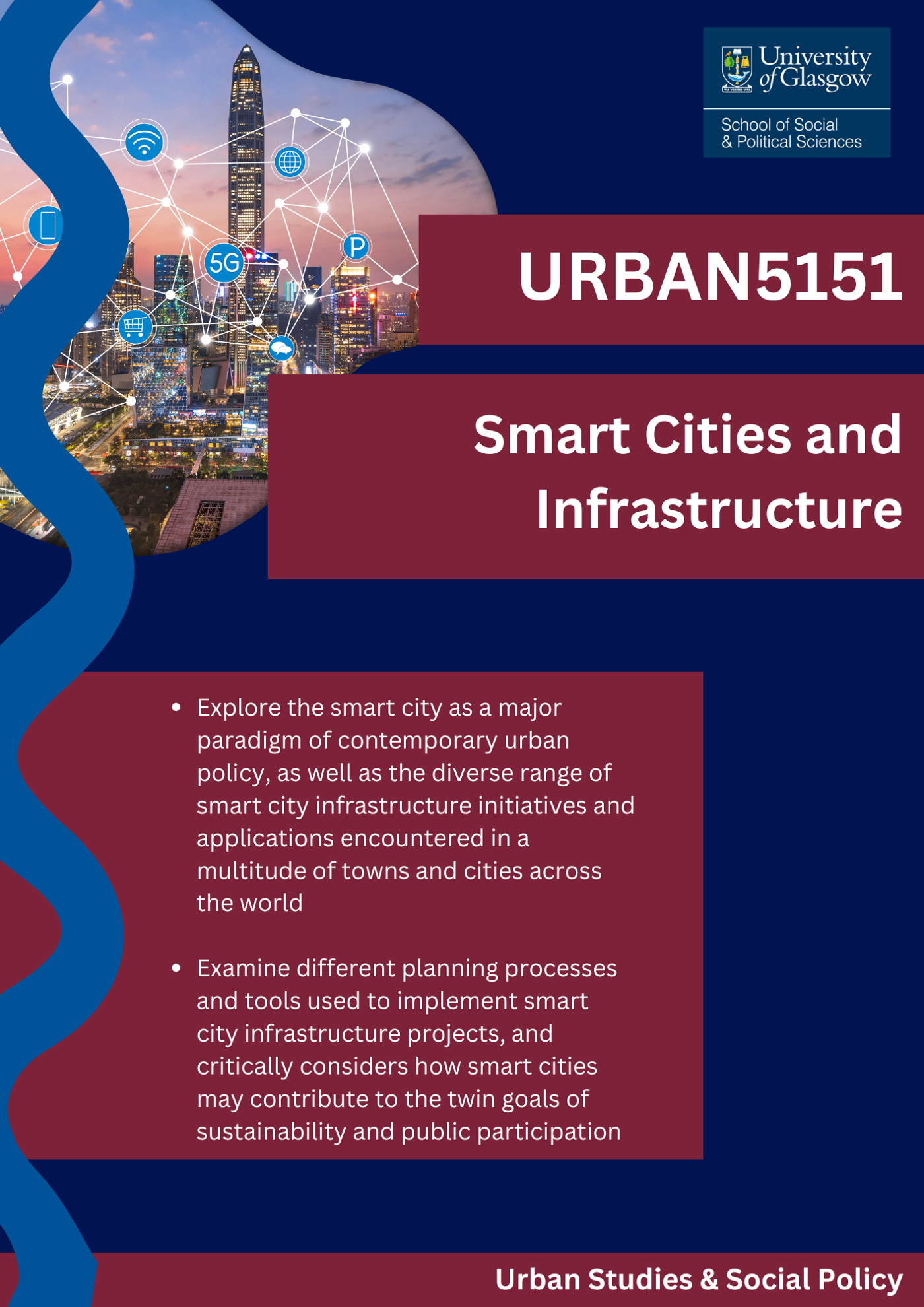 Course description for Smart Cities & Infrastructure