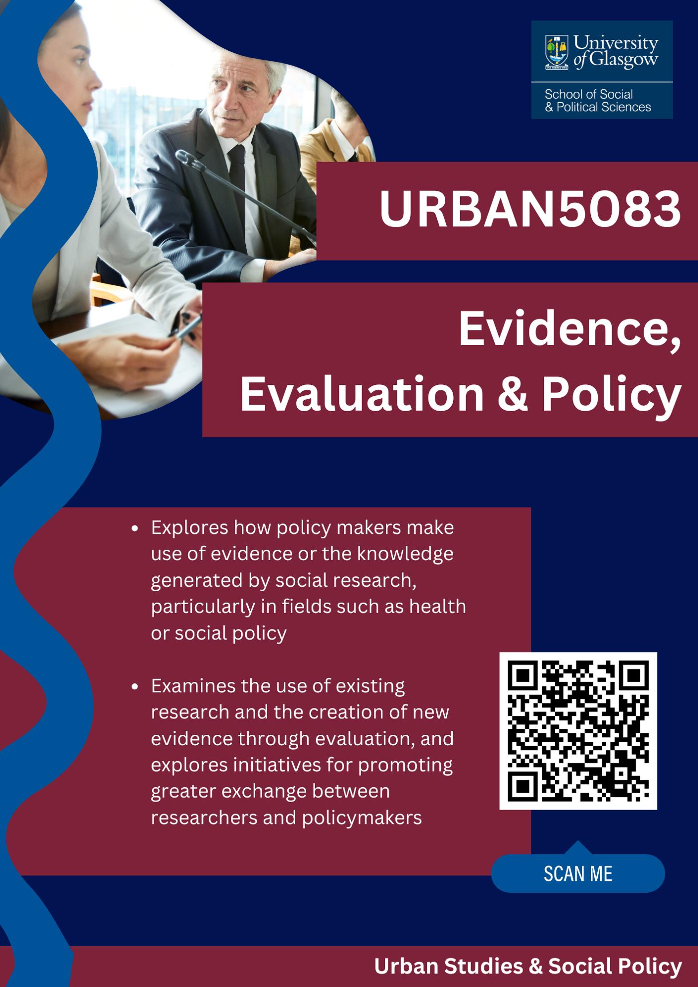 Course description for Evidence, Evaluation & Policy