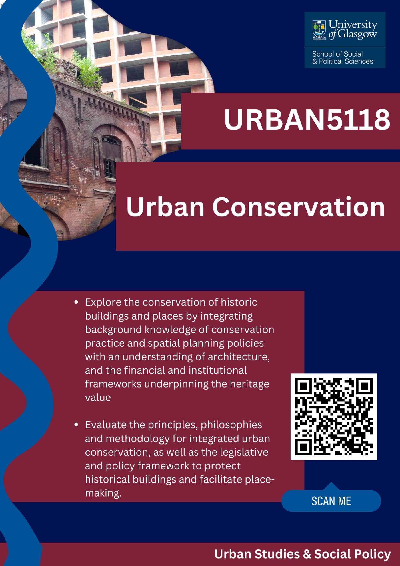 Course description for Urban Conservation