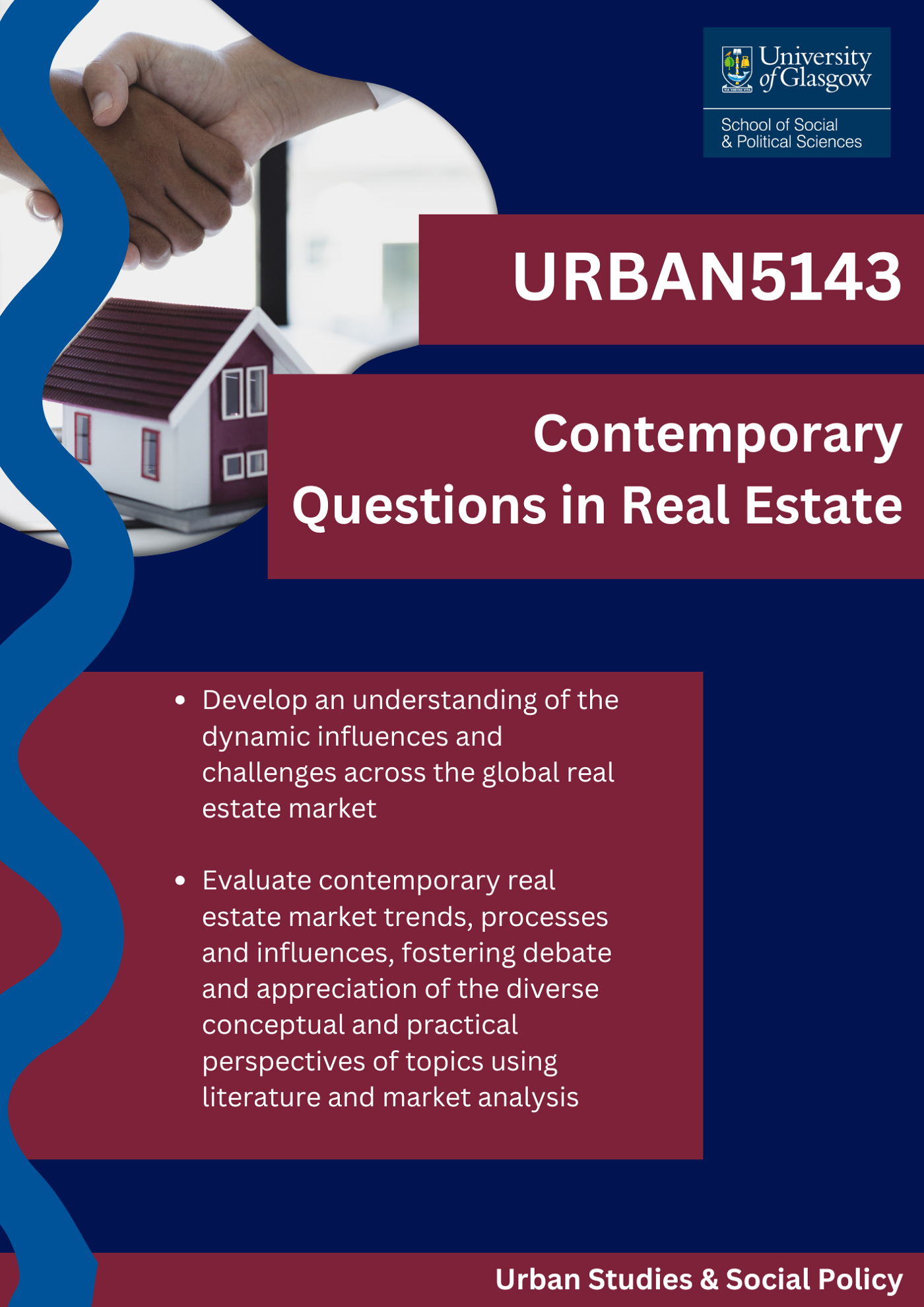 Course description for Contemporary Questions in Real Estate