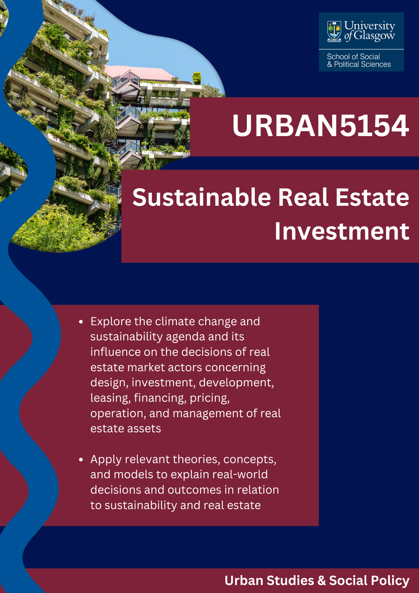 Course description for Sustainable Real Estate Investment