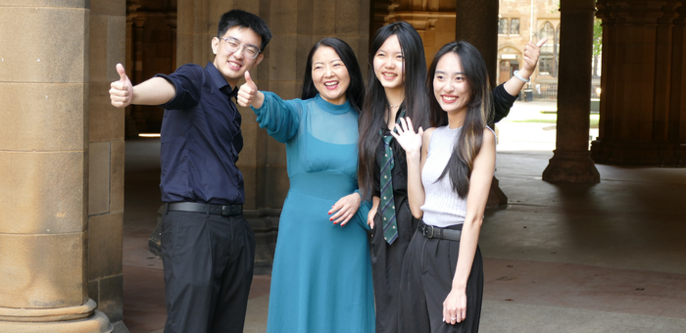 International students at University of Glasgow Campus