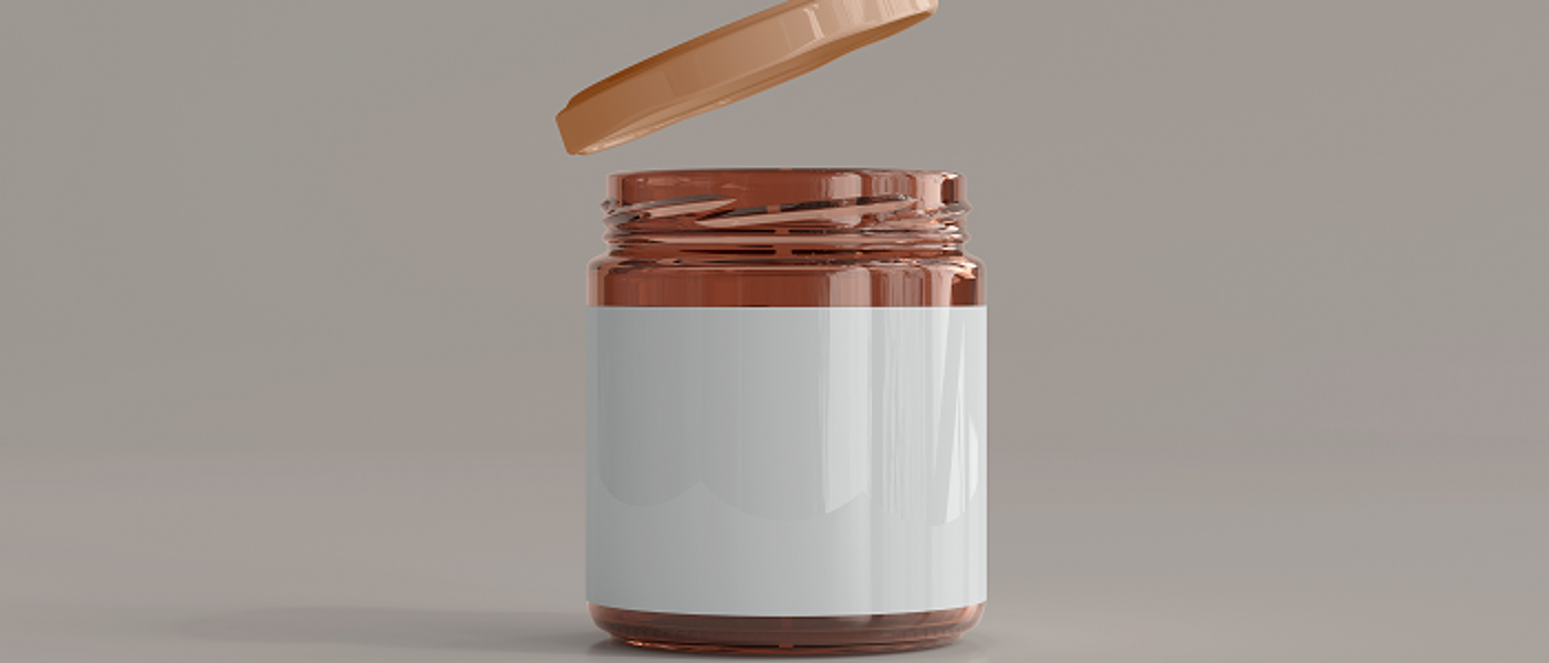 Empty pill jar without label