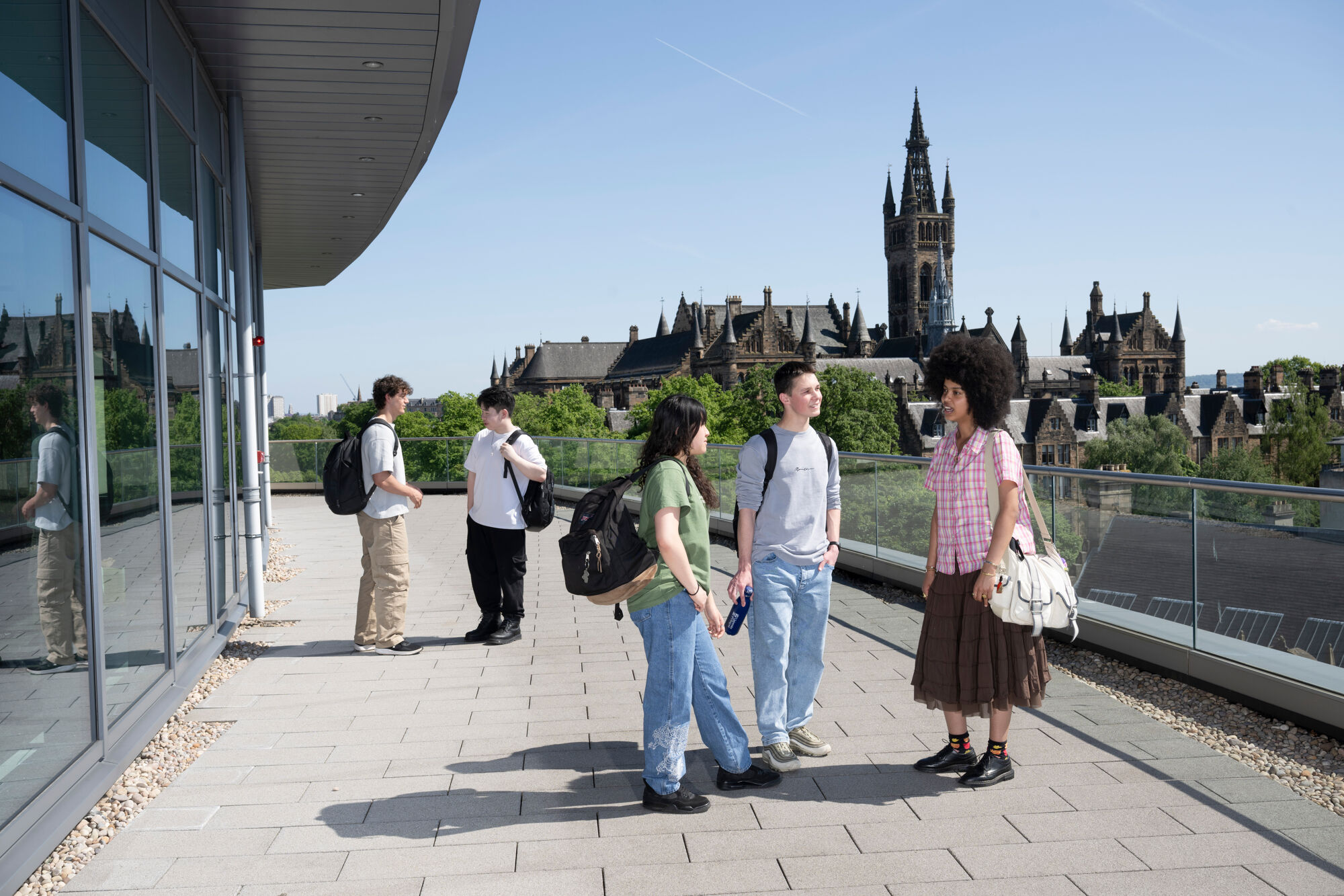 Students in JMS Viewing Deck