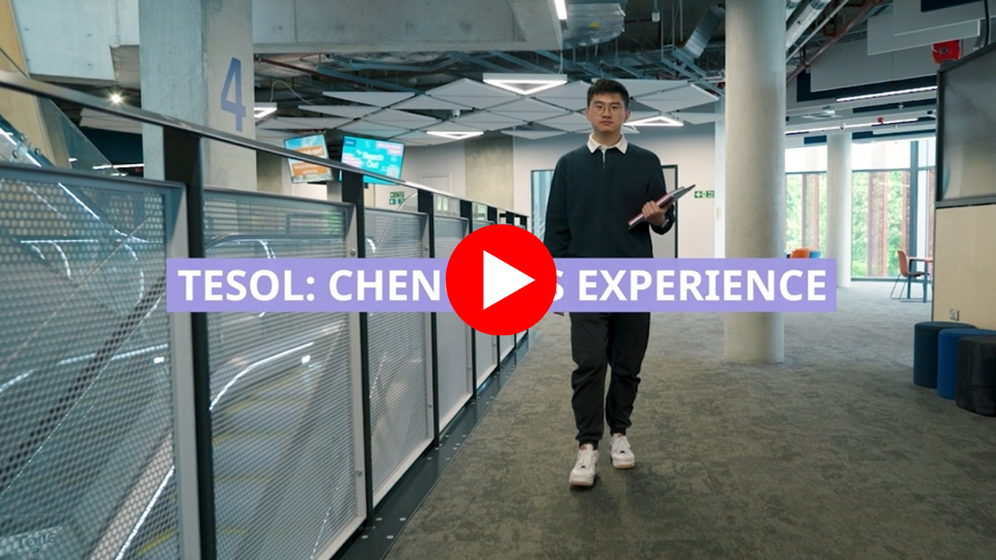 student walking in James McCune Smith Learning Hub