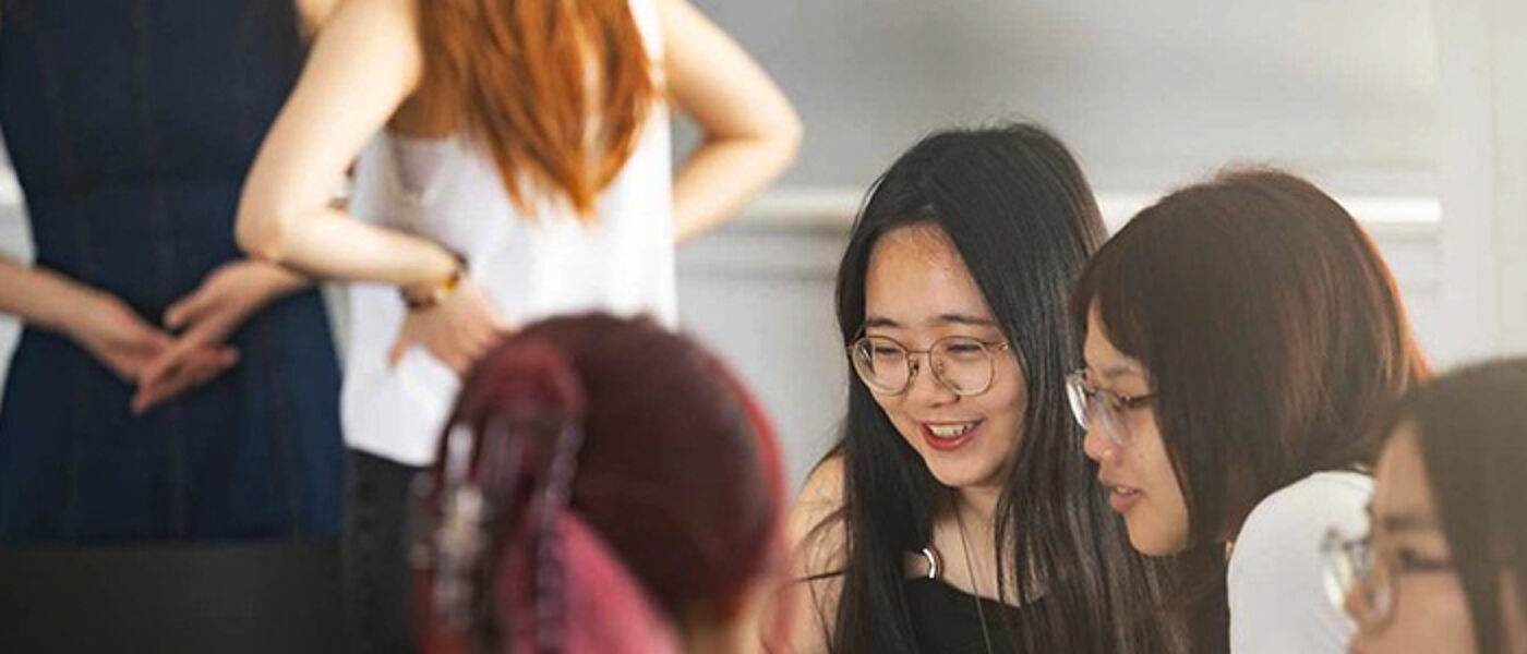 a group of students in an informal study space