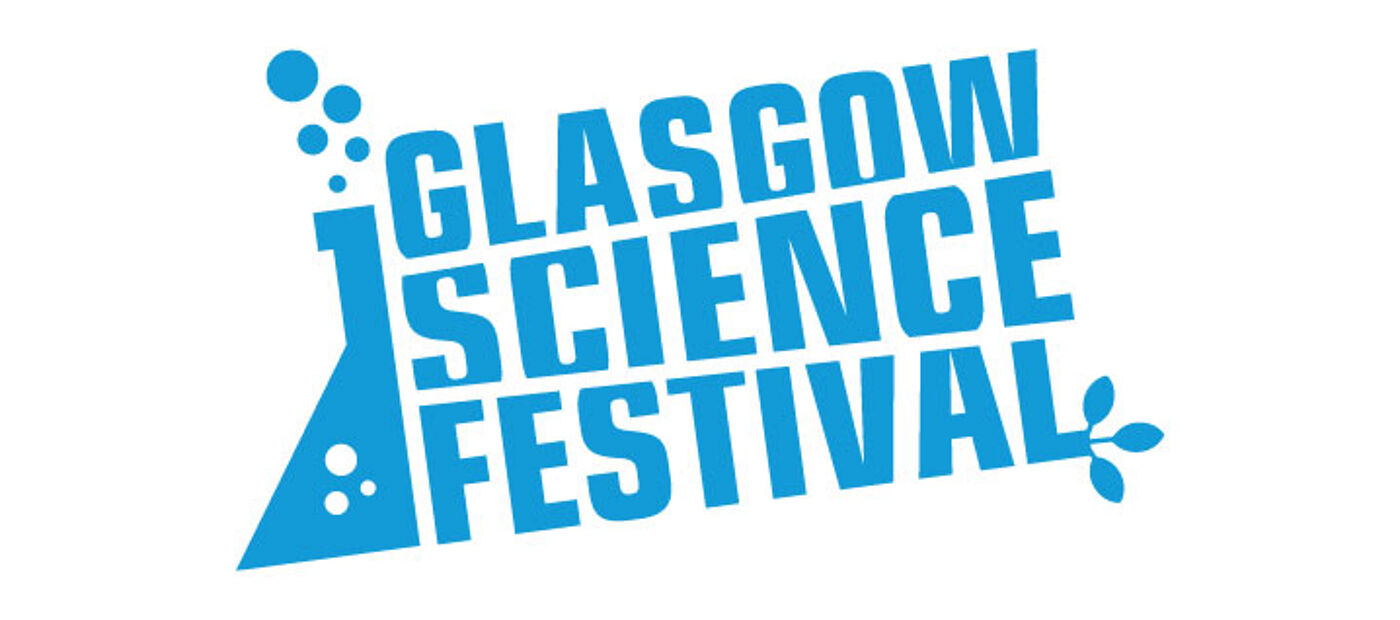 Glasgow Science Festival Logo on a white background.