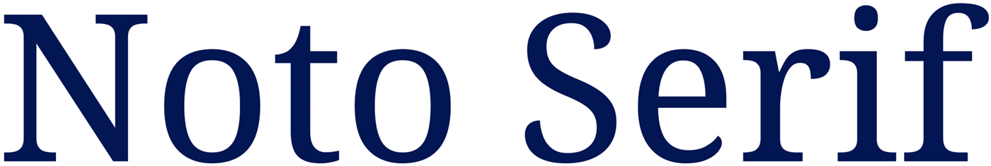 Noto serif font