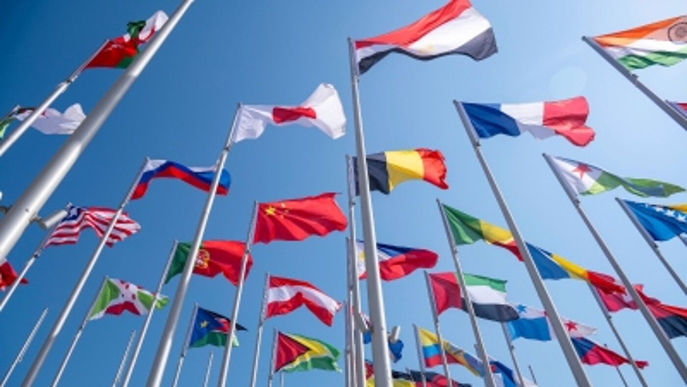 A picture of multiple flags