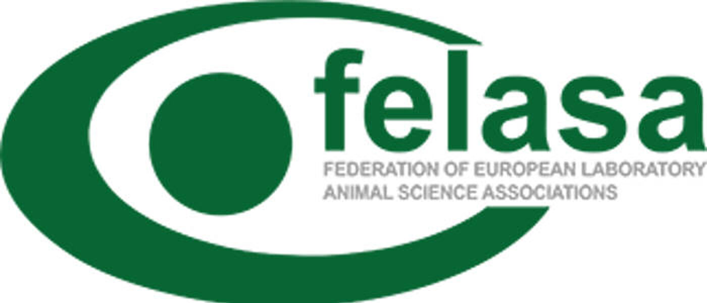 Logo for FELASA, has the words 