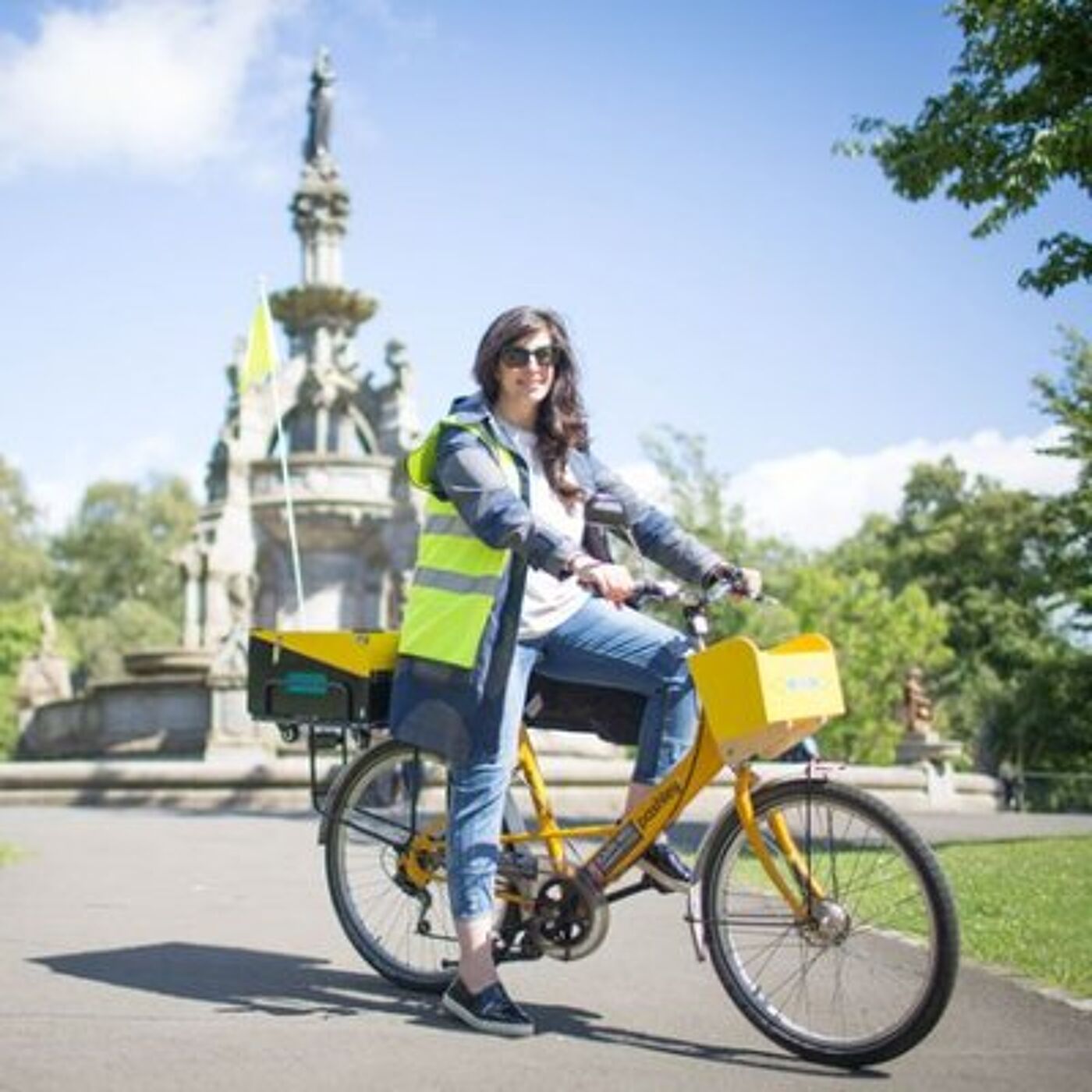woman on bicycle