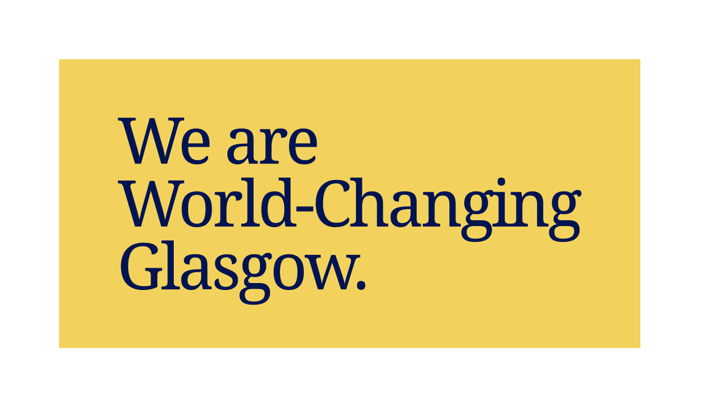 brand message stacked on light yellow
