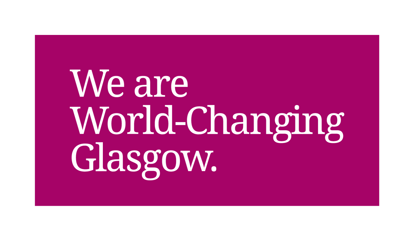 brand message stacked on dark pink