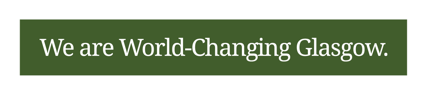 brand message linear on dark green