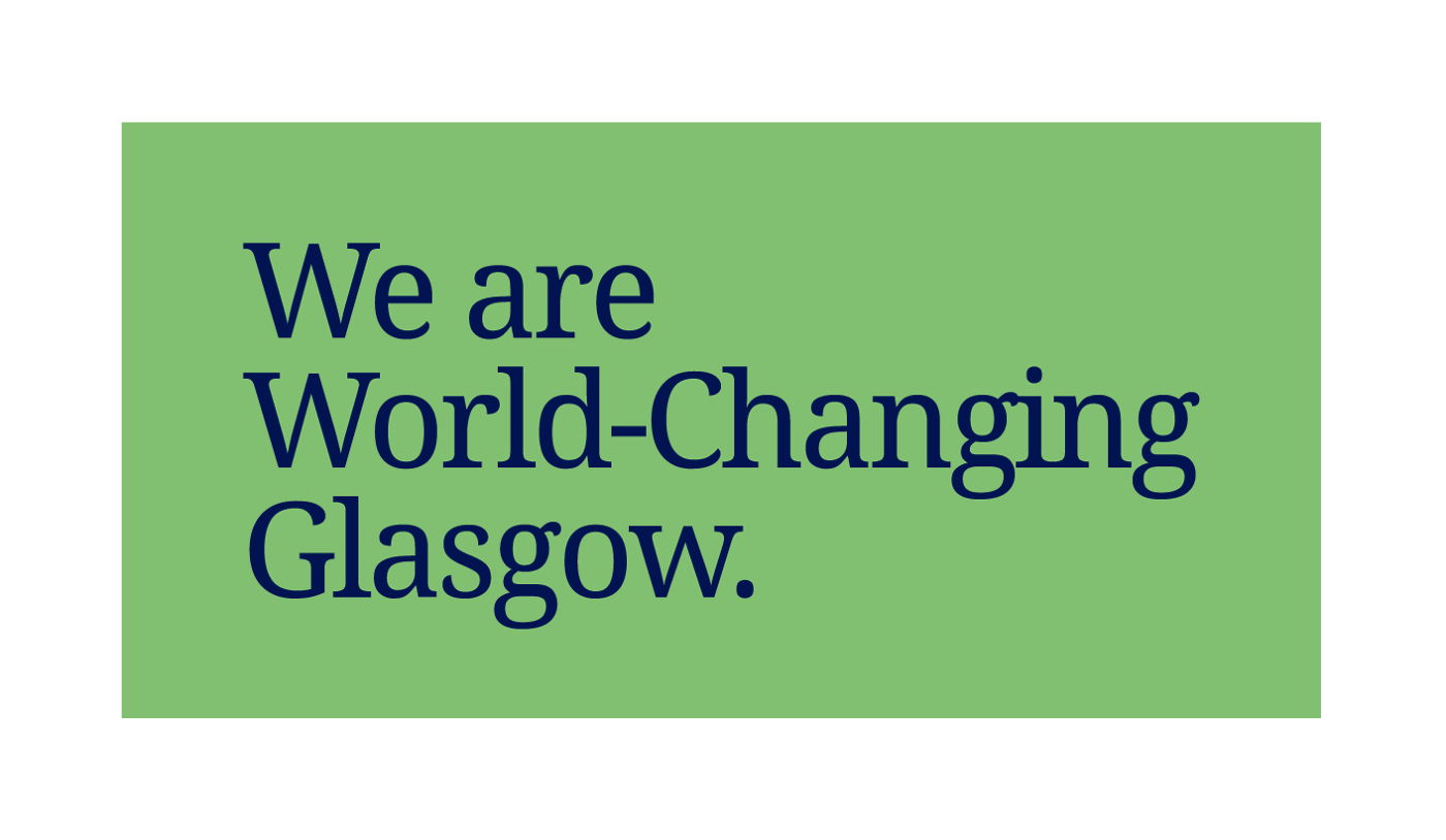 brand message stacked on light green
