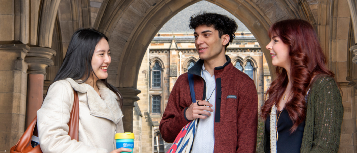 Students in cloisters chatting