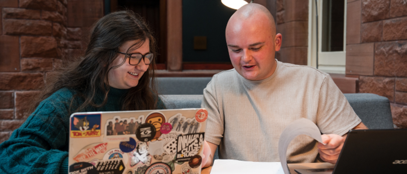 Students studying