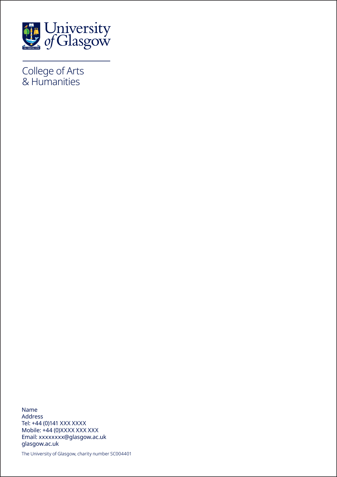 A4 letterhead with sub-id