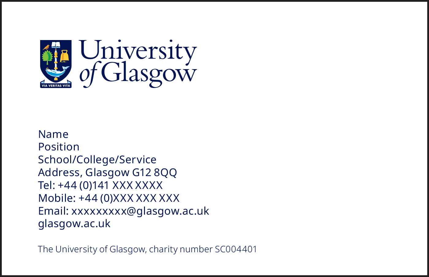 business card example