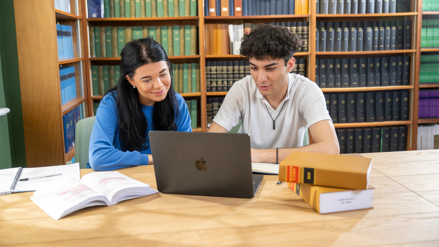 Students working
